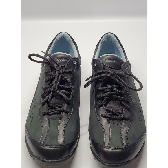 Hush Puppies Lace-Up Black Leather Sz8EW 495 - Picture 2 of 8